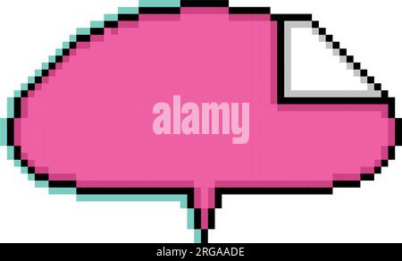 Isolated pink pixelated comic speech bubble chat Vector Stock Vector