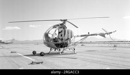 United States Army - Hughes TH-55A Osage 66-18350 (msn 86-0642), at Tuscon, now in storage at the Pima Air and Space Museum, Tucson, AZ. (Military version of the Hughes 269A). Stock Photo