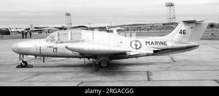 Aeronavale - Morane-Saulnier MS.760 Paris '46', of EAA 601, at RAF Lossiemouth on 25 July 1981. Stock Photo