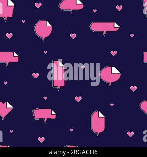 Seamless pattern background with pixelated comic speech bubble chats Vector Stock Vector