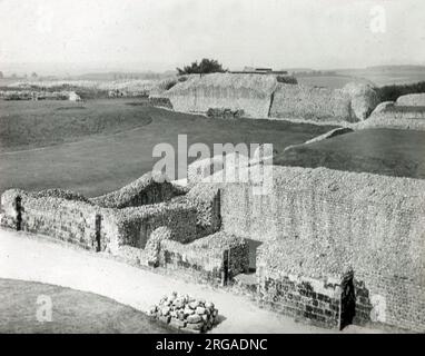 Inner Bailey of the Castle, Old Sarum, Wiltshire. Stock Photo