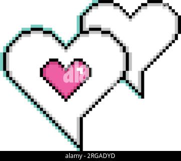 Isolated pink pixelated comic speech bubble chats Vector Stock Vector