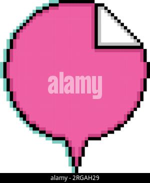 Isolated pink pixelated comic speech bubble chat Vector Stock Vector