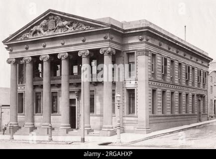 Vintage late 19th century photograph: Bank of Australia, Melbourne, Victoria Stock Photo