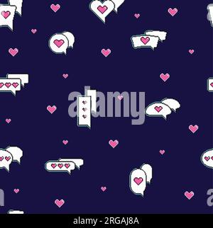 Seamless pattern background with pixelated comic speech bubble chats Vector Stock Vector