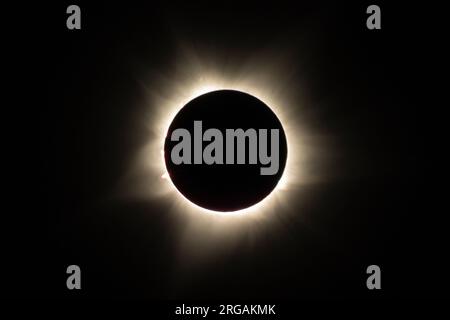 Totality during the 2023 Australian total solar eclipse in Exmouth Stock Photo