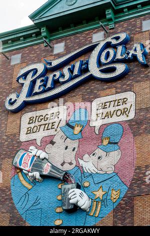 Pepsi Cola ad on a hotel in Las Vegas Stock Photo