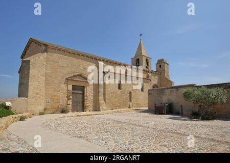 Romanesque St-Sauveur Church, Fos-sur-Mer, Bouches-du-Rhone, Provence, France Stock Photo