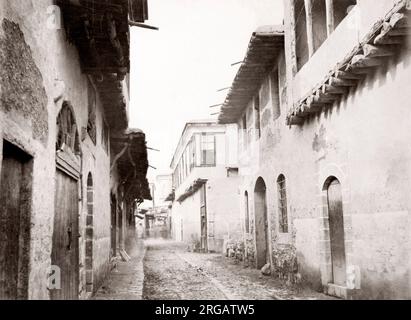 Straight Street, Damascus, Syria, c.1870's Stock Photo