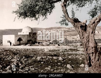 c.1890s Holy Land Israel Palestine photochrome - tomb of Rachel Stock Photo