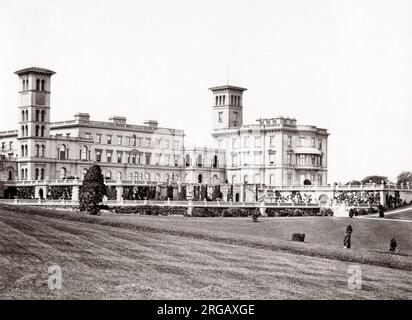 Osborne House, royal residence, Isle of Wight, c.1870's Stock Photo