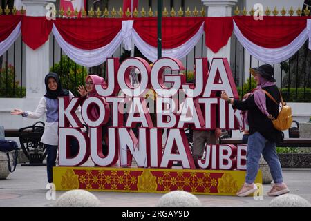 The Batik Monument in Malioboro Stock Photo