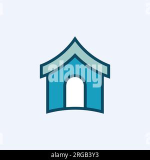 Minimalist house logo, representing home and architecture Stock Vector