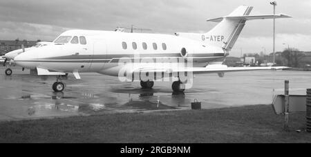 Hawker Siddeley HS-125-400A G-ATEP (msn 25219), of Hawker Siddeley Aviation Ltd Stock Photo