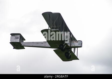 Vickers Vimy British heavy bomber aircraft plane, biplane of First World War, Great War, World War One. Re-creation for Alcock & Brown Atlantic flight Stock Photo