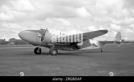 Lockheed 18-56 Lodestar ZK-BVE (msn 2020,ex NC25630), of Fieldair Ltd., at Whenuapai, NZ., on 1 April 1961. Stock Photo