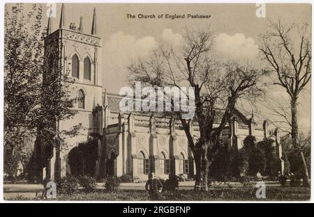 Church of England building, Peshawar City, British India (now in Pakistan, called Chowk Yadgar). Stock Photo