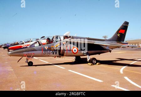 Armee de l'Air - Dassault-Dornier Alpha Jet E 314-VV (msn E140), of ecole de L'Aviation de Chasse 314 'Christian Martell', at RAF Valley on 14 August 1983. (Armee de l'Air - French Air Force). Stock Photo