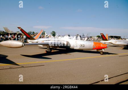 Armee de l'Air - Fouga CM.170 Magister 213 / 12-XO, at RAF Fairford in July 1991. (Armee de l'Air - French Air Force). Stock Photo