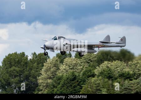 Norwegian Air Force Historical Squadron - de Havilland Vampire FB.52, Stock Photo