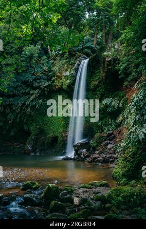 Trilho Moinho do Felix: Embark on a scenic hike in Azores, Portugal, along the Moinho do Felix trail, immersed in natural beauty and tranquility Stock Photo