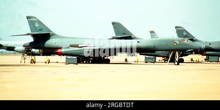 United States Air Force - Rockwell B-1B Lancer Lot V 86-0127 'Freedom Bird' (MSN 87), of the 384th Bombardment Wing, at McConnell Air Force Base, Kansas. Stock Photo