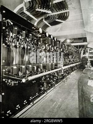 The vast engine room of RMS Queen Mary Stock Photo