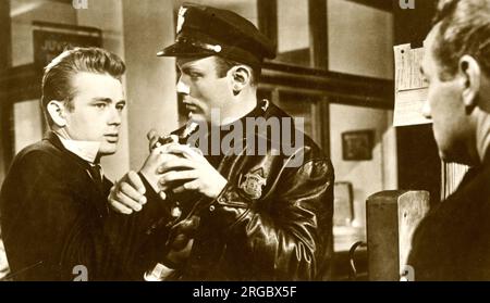 James Dean in film scene, Rebel without a Cause Stock Photo