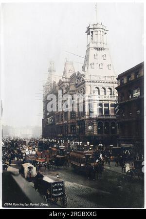 Market St, Manchester. Stock Photo