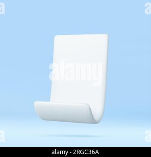 3D Paper scroll with cartoon style Stock Vector