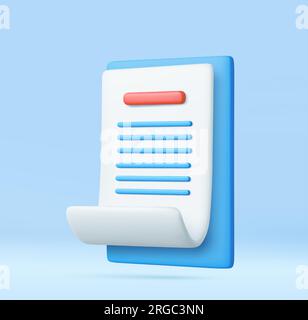 3d clipboard task management todo check list Stock Vector