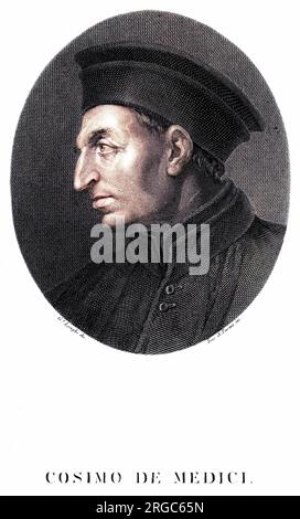 COSIMO DE MEDICI founder of the Medici dynasty of Florence and Tuscany ...