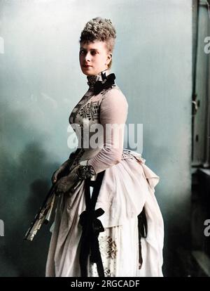 Princess May of Teck (1867 - 1953), later Queen Mary, pictured c.1885.  In 1891 she married the Duke of York, who became King George V of Great Britain and North Ireland (1865-1936). Stock Photo