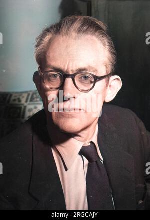 Michael Foot (1913-2010) British politician when he was the Labour Party candidate for Ebbw Vale, at the election caused by the death of Aneurin Bevan Stock Photo