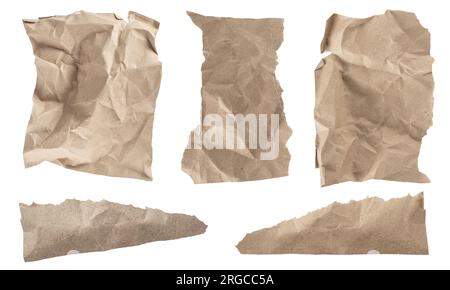 Cardboard collection isolated on white background Stock Photo