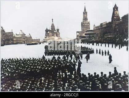 To boost morale, a military parade is staged in Red Square, Moscow, even though at the time the Germans are on the outskirts of the city Stock Photo