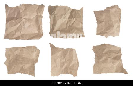 Cardboard collection isolated on white background Stock Photo