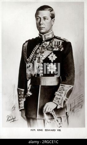 Portrait of King Edward VIII (1894-1972) King of the United Kingdom and ...