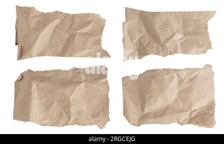 Cardboard collection isolated on white background Stock Photo