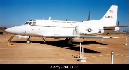 North American CT-39A-1-NA Sabreliner 62-4465 (msn 276-18), at the March AFB Museum. Stock Photo