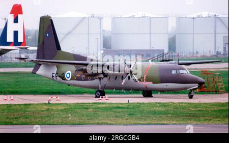 Suomen ilmavoimat - Fokker F-27-100 Friendship FF-2 (msn 10300), of TukiLLv. (Suomen ilmavoimat - Finnish Air Force). Stock Photo