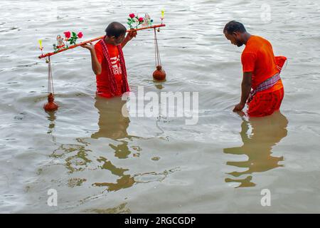 shiva devotee during shravan month Stock Photo