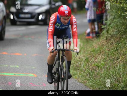 SCHWEINBERGER Kathrin of CERATIZIT-WNT Pro Cycling during the Tour de France Femmes avec Zwift, Stage 8, time trial, Pau - Pau (22,6 Km) on July 30, 2023 in France - Photo Laurent Lairys / DPPI Stock Photo