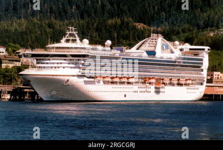 Star Princess, a Grand class cruise ship, in harbour at Anchorage, Alaska. Stock Photo