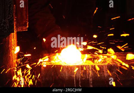 Traditional drop forge factory Dudley West Midlands Stock Photo