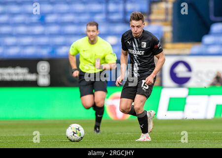 Tom White #13 of Barrow AFC in action during the Carabao Cup First Round North between Bolton Wanderers and Barrow at the Toughsheet Community Stadium, Bolton on Tuesday 8th August 2023. (Photo: Mike Morese | MI News) Credit: MI News & Sport /Alamy Live News Stock Photo