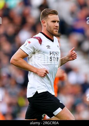 Derby County's Callum Elder during the Carabao Cup first round match at Pride Park, Derby. Picture date: Tuesday August 8, 2023. Stock Photo