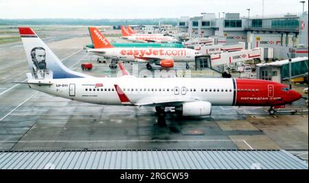 Boeing 737-8JP(WL) LN DYI (msn 40866, line number 3432), of Norwegian Air Shuttle. Stock Photo