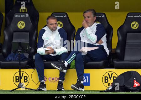 DORTMUND - (lr) Ajax coach Maurice Steijn, Ajax assistant coach Richard Witschge during the friendly match between Borussia Dortmund and Ajax Amsterdam at Signal Iduna Park on August 6, 2023 in Dortmund, Germany. AP | Dutch Height | GERRIT OF COLOGNE Stock Photo