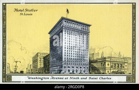 Washington Street, St Louis, Missouri, USA, 1910. Vintage postcard